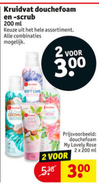 Kruidvat Huismerk   scrubcreme, douchegel folder aanbieding bij  Kruidvat - details