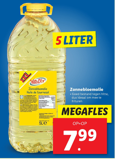 Extreem belangrijk Vlot Leed vita dor zonnebloemolie folder aanbieding bij Lidl - details