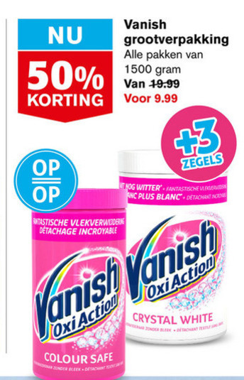 Vanish   vlekkenverwijderaar folder aanbieding bij  Hoogvliet - details