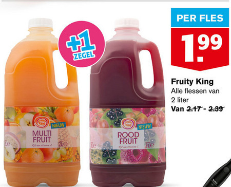 Fruity King   fruitdrank folder aanbieding bij  Hoogvliet - details