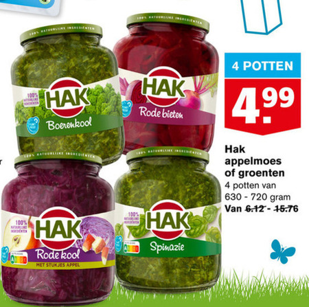 Hak   groenteconserven, appelmoes folder aanbieding bij  Hoogvliet - details