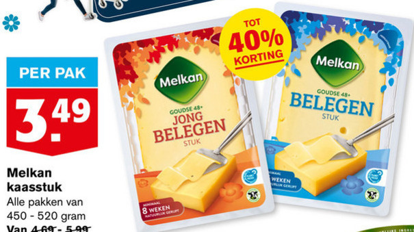 Melkan   kaas folder aanbieding bij  Hoogvliet - details