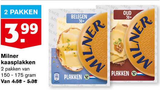 Milner   kaasplakken folder aanbieding bij  Hoogvliet - details