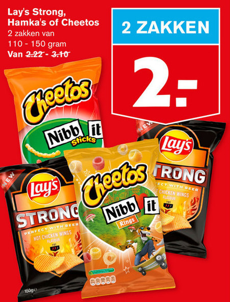 Cheetos   chips, zoutje folder aanbieding bij  Hoogvliet - details