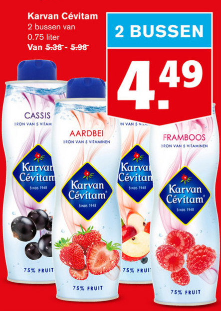 Karvan Cevitam   limonadesiroop folder aanbieding bij  Hoogvliet - details