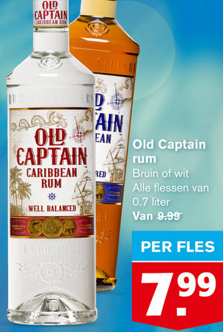 Old Captain   rum folder aanbieding bij  Hoogvliet - details