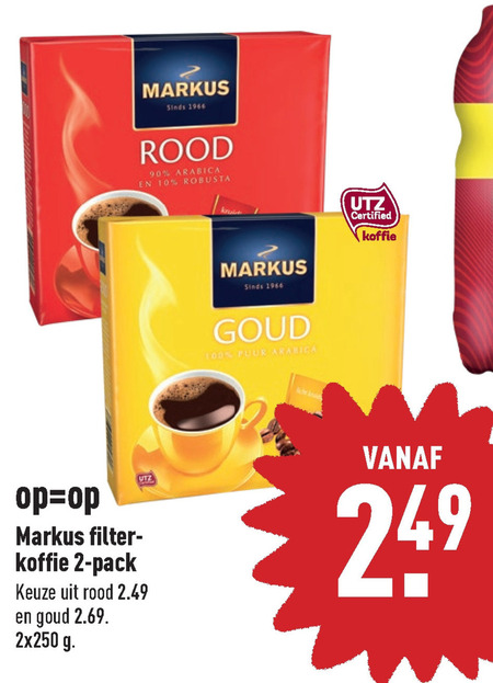 Markus   koffie folder aanbieding bij  Aldi - details