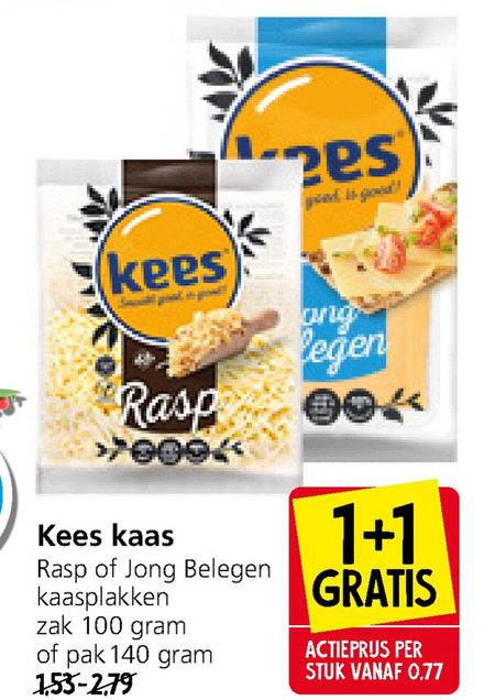 Kees   kaasplakken, geraspte kaas folder aanbieding bij  Jan Linders - details