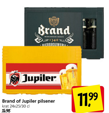 Brand   krat bier folder aanbieding bij  Jan Linders - details