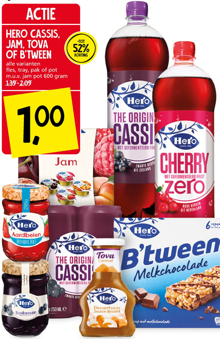 Hero   frisdrank, mueslireep folder aanbieding bij  Jan Linders - details