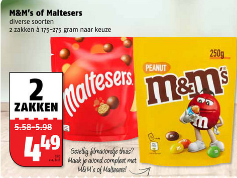 M en Ms   chocoladepindas, chocolade folder aanbieding bij  Poiesz - details