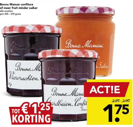 Bonne Maman   jam folder aanbieding bij  Deen - details