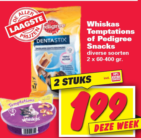 Pedigree Dentastix   hondensnacks, kattensnacks folder aanbieding bij  Nettorama - details