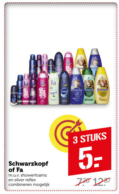 Schwarzkopf   deodorant, shampoo folder aanbieding bij  Coop - details