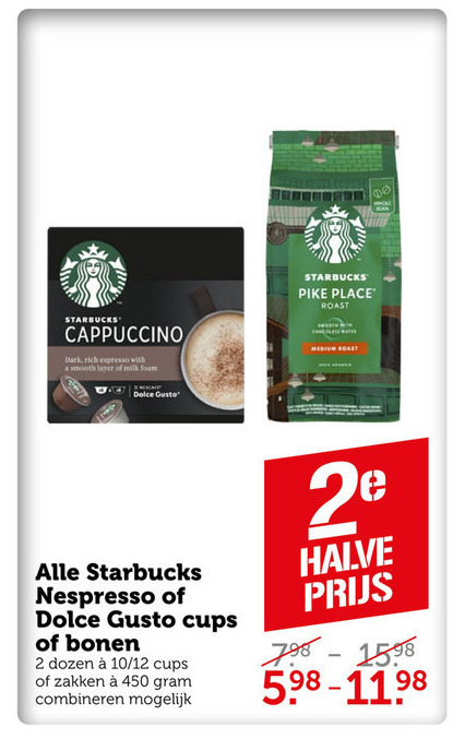 Starbucks   koffiecups, koffiebonen folder aanbieding bij  Coop - details