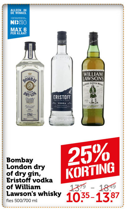 Bombay Sapphire   whisky, wodka folder aanbieding bij  Coop - details