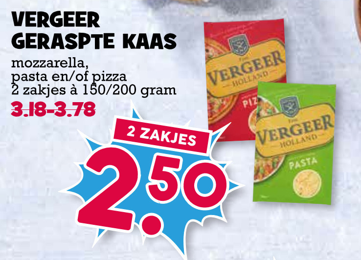 Vergeer   geraspte kaas folder aanbieding bij  Boons Markt - details