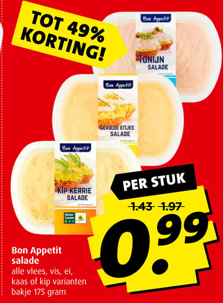 Bon Appetit   salade folder aanbieding bij  Boni - details