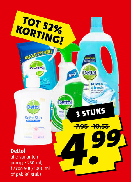 Dettol   vochtige schoonmaakdoekjes folder aanbieding bij  Boni - details