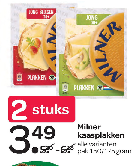 Milner   kaasplakken folder aanbieding bij  Spar - details