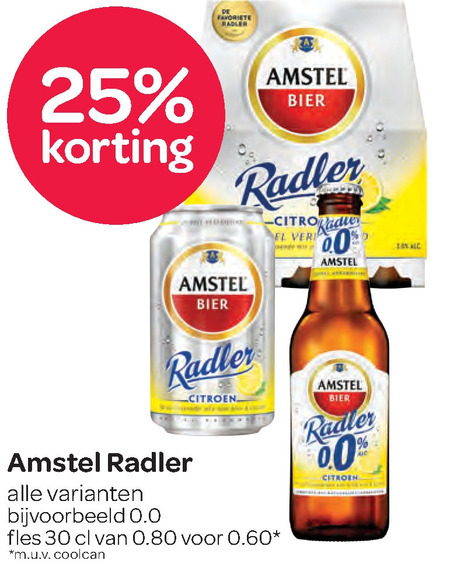 Amstel   radler bier folder aanbieding bij  Spar - details