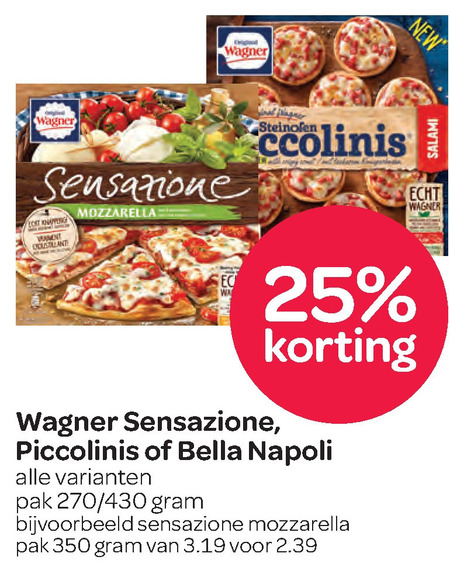 Wagner   diepvriespizza folder aanbieding bij  Spar - details