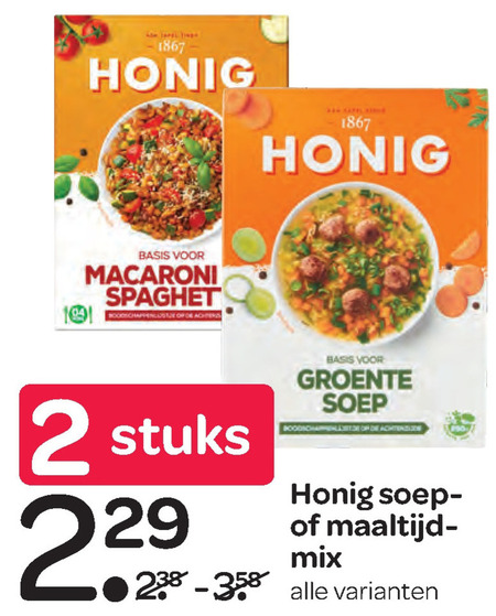 Honig   maaltijdmix, soep folder aanbieding bij  Spar - details