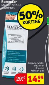 Remescar   gezichtsverzorging folder aanbieding bij  Kruidvat - details