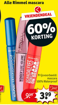 Rimmel   mascara folder aanbieding bij  Kruidvat - details