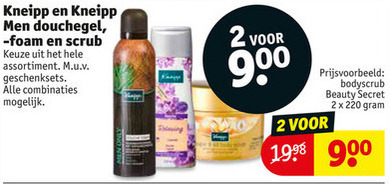 Kneipp   scrubcreme, douchegel folder aanbieding bij  Kruidvat - details