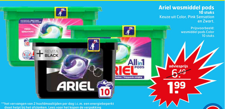 Ariel   wasmiddel folder aanbieding bij  Trekpleister - details