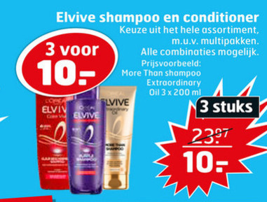 Elvive   shampoo, conditioner folder aanbieding bij  Trekpleister - details