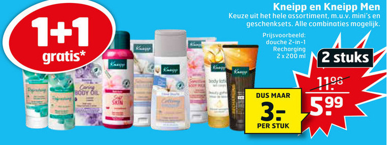 Kneipp   douchegel, bodylotion folder aanbieding bij  Trekpleister - details