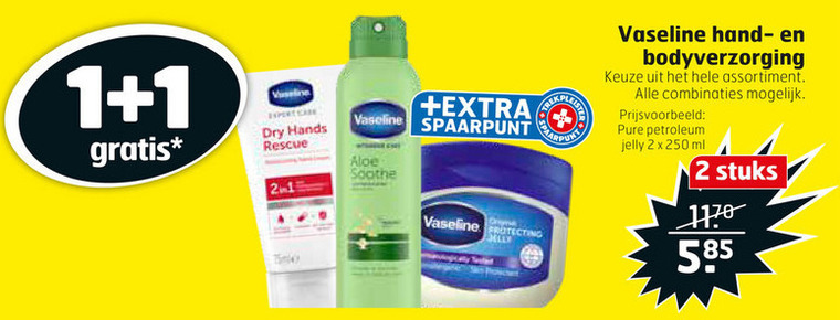 Vaseline   bodylotion, handcreme folder aanbieding bij  Trekpleister - details