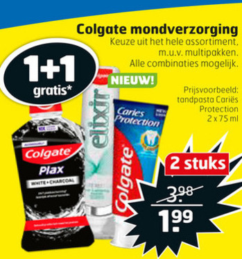 Colgate   mondwater, tandpasta folder aanbieding bij  Trekpleister - details