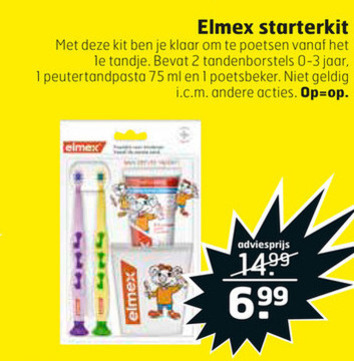 Elmex   tandpasta folder aanbieding bij  Trekpleister - details