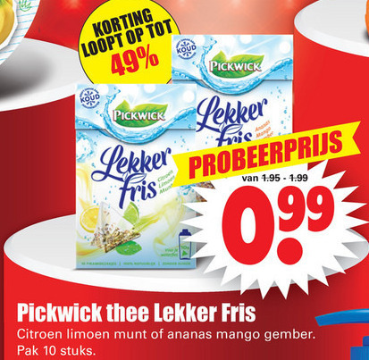 Pickwick   thee folder aanbieding bij  Dirk - details