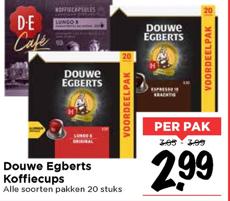 Douwe Egberts   koffiecups folder aanbieding bij  Vomar - details