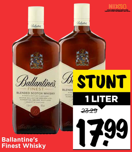 Ballantines   whisky folder aanbieding bij  Vomar - details