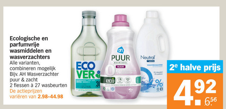 Neutral   wasverzachter, wasmiddel folder aanbieding bij  Albert Heijn - details