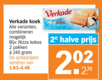 Verkade   biscuits folder aanbieding bij  Albert Heijn - details