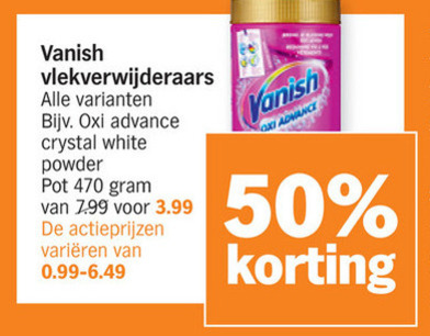 Vanish   vlekkenverwijderaar folder aanbieding bij  Albert Heijn - details