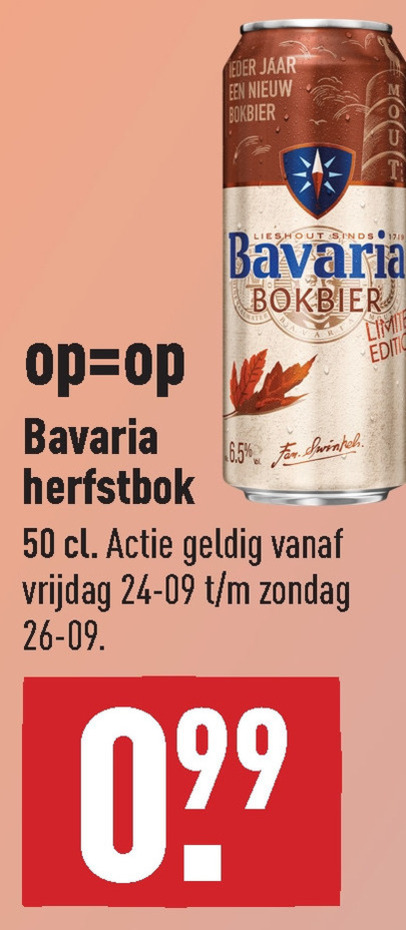 Bavaria bokbier folder bij Aldi - details