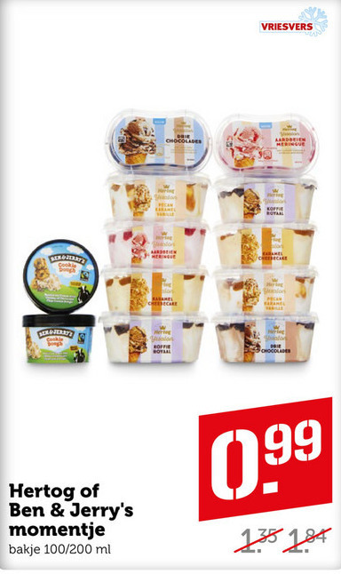 Ben and Jerrys   ijsbekers folder aanbieding bij  Coop - details