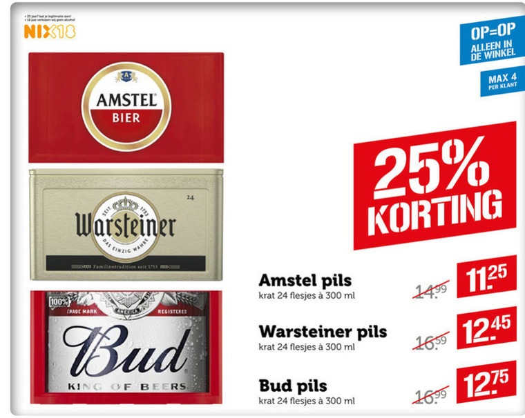 Amstel   krat bier folder aanbieding bij  Coop - details