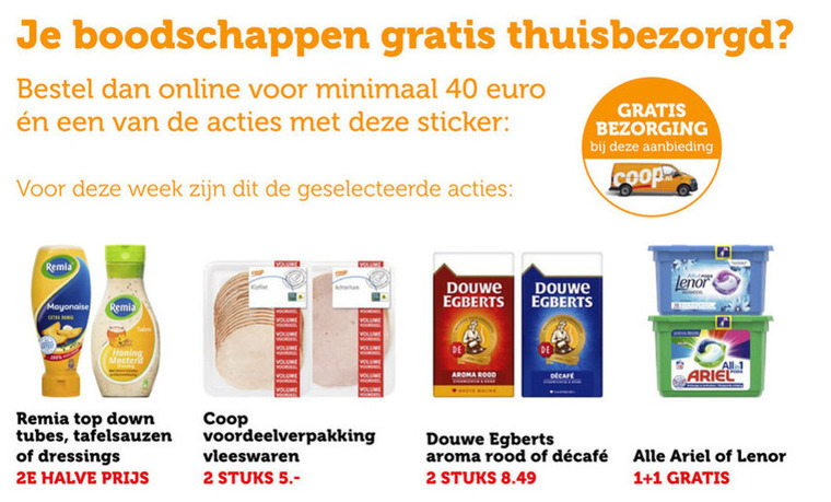 Douwe Egberts   koffie folder aanbieding bij  Coop - details