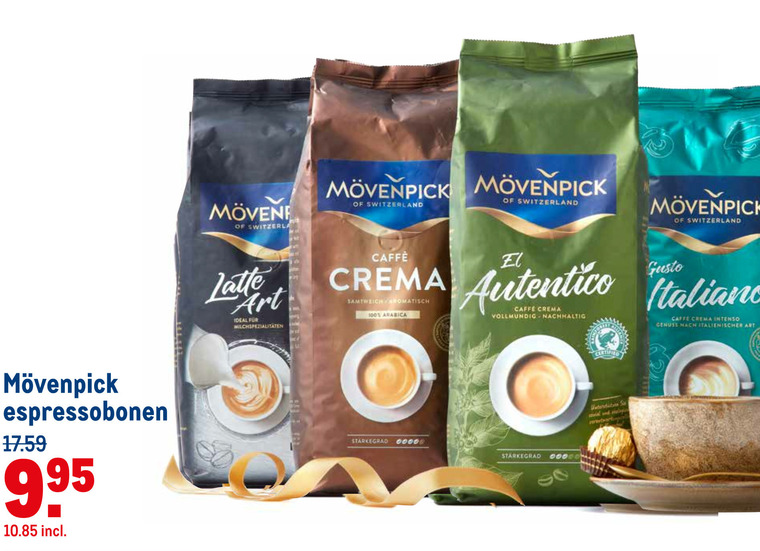 Movenpick   koffiebonen folder aanbieding bij  Makro - details