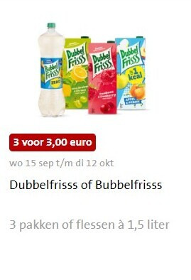 Dubbelfrisss   fruitdrank, frisdrank folder aanbieding bij  Jumbo - details