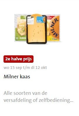 Milner   kaasplakken, kaas folder aanbieding bij  Jumbo - details