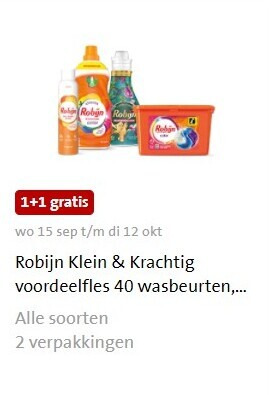 Robijn   wasmiddel folder aanbieding bij  Jumbo - details